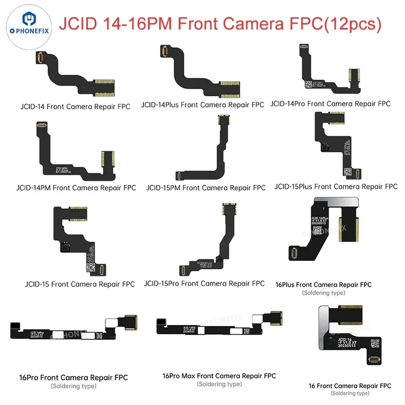 Câble FPC de réparation de caméra avant JCID pour iPhone 14-17 Pro Max