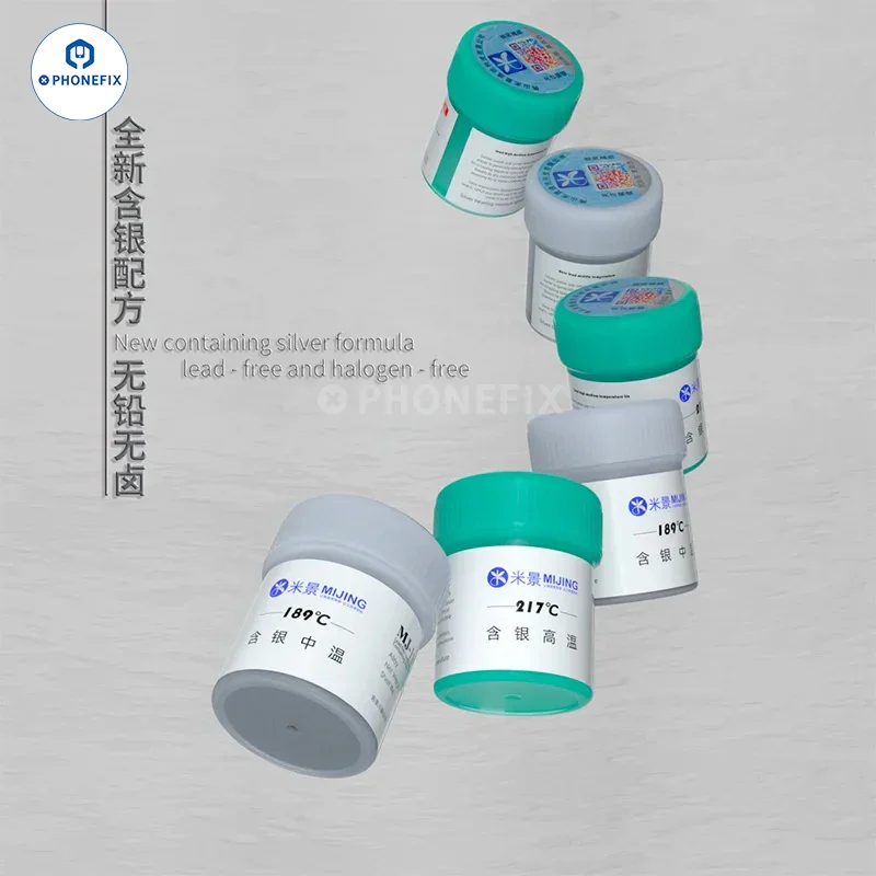 Pâte à souder à l'étain sans plomb MiJing 138A 158A 190A 217A