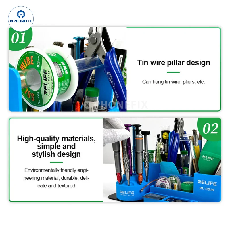 Boîte de rangement rotative RL-001H pour pinces et outils