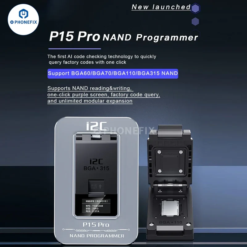 Programmateur NAND i2C P15 Pro pour iPhone 6-15 iPad BGA110 BGA315