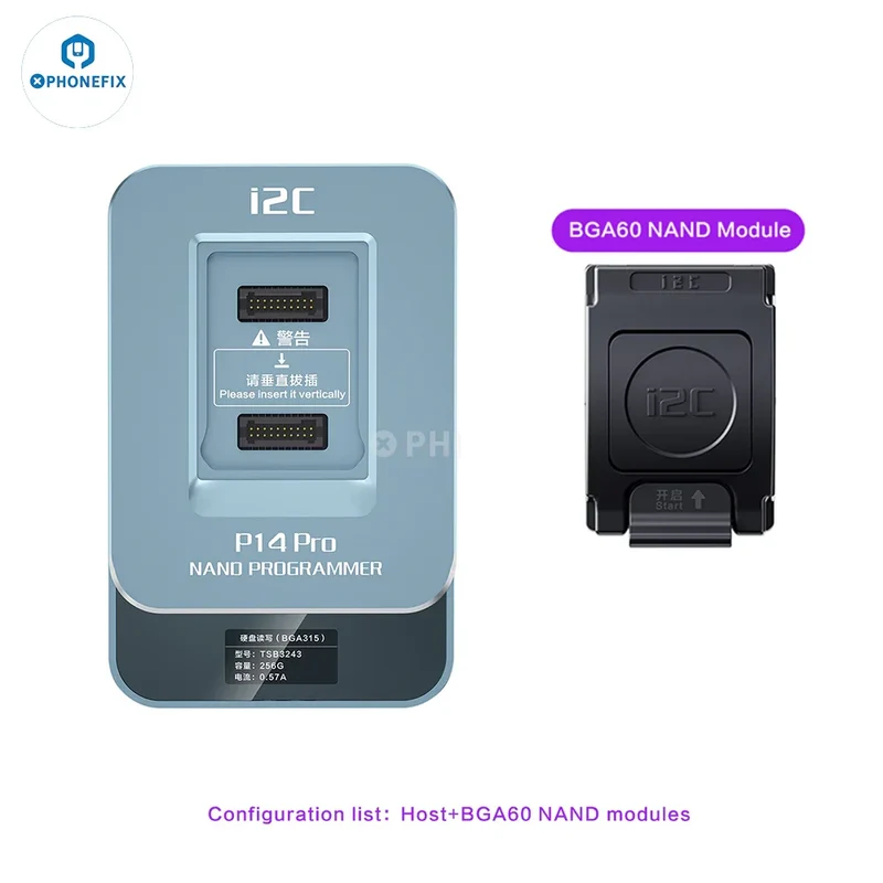 Programmeur I2C P14 Pro BGA110 BGA70 Nand pour iPhone 6S-15 Pro Max