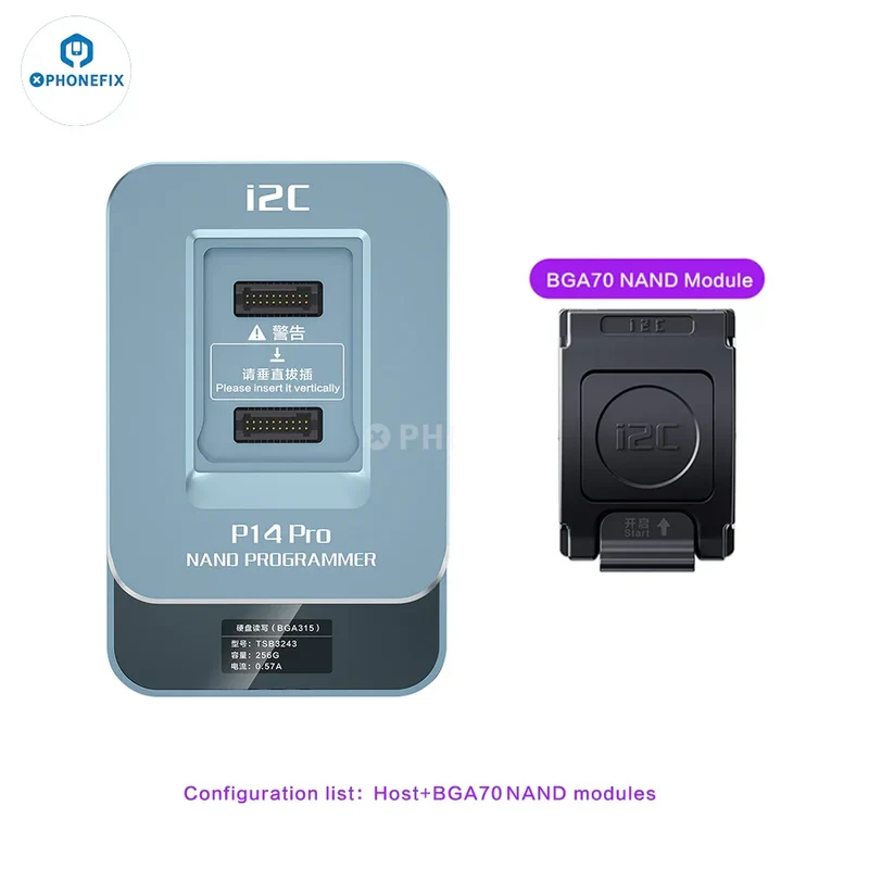Programmeur I2C P14 Pro BGA110 BGA70 Nand pour iPhone 6S-15 Pro Max