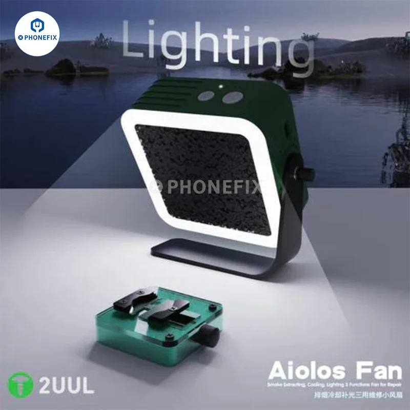 Ventilateur Aiolos 2UUL avec refroidissement, éclairage, extraction de fumée de soudure