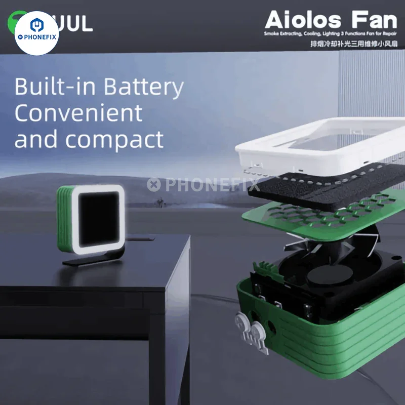 Ventilateur Aiolos 2UUL avec refroidissement, éclairage, extraction de fumée de soudure
