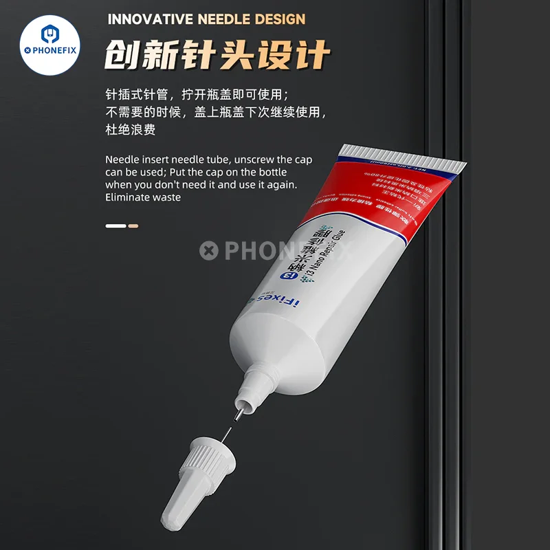 Colle UV nano-adhésive iFixes pour réparation de châssis de téléphone endommagés, vitre LCD