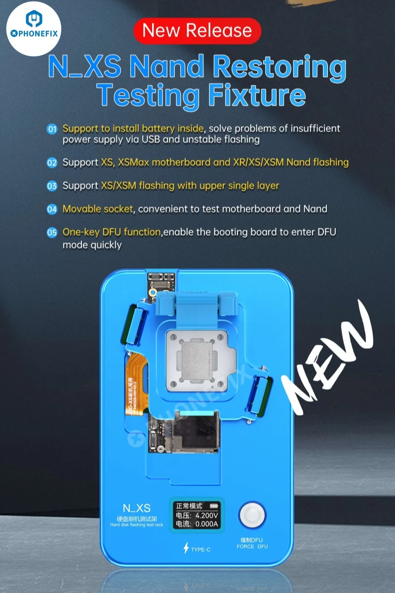 Dispositif de test de restauration Nand JCID N-XS pour iPhone XR-XS Max