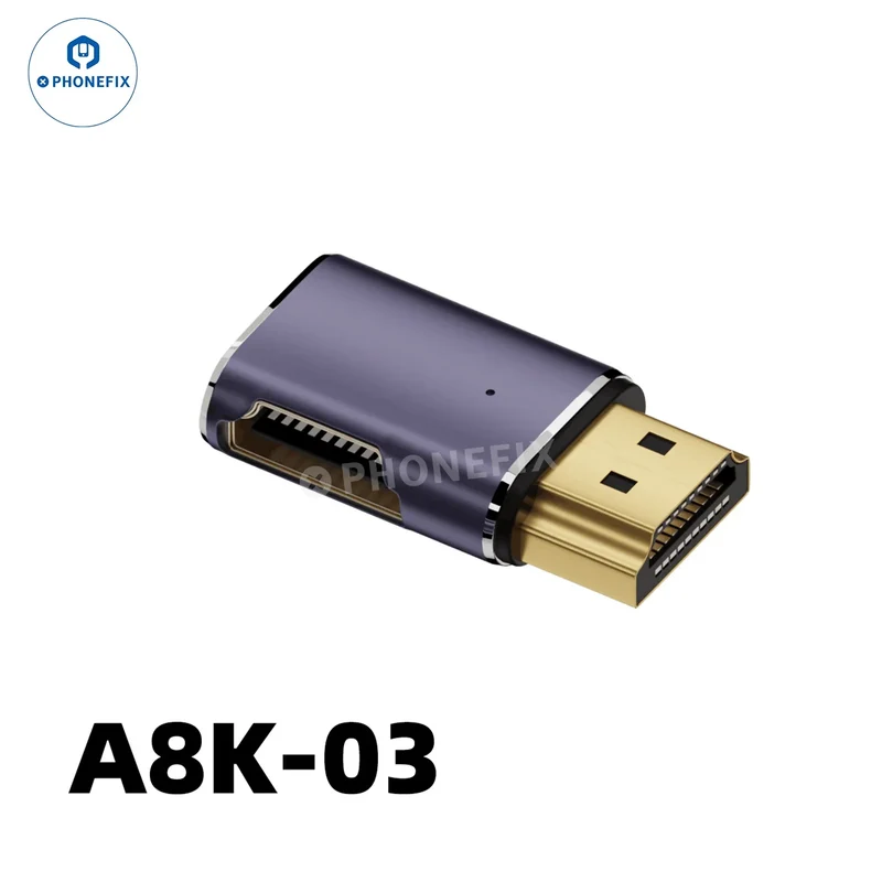 Connecteur d'extension convertisseur 8K 60 Hz 48 Gbit/s pour téléphone, ordinateur portable, HDTV