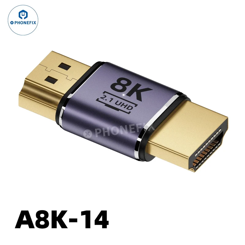 Connecteur d'extension convertisseur 8K 60 Hz 48 Gbit/s pour téléphone, ordinateur portable, HDTV
