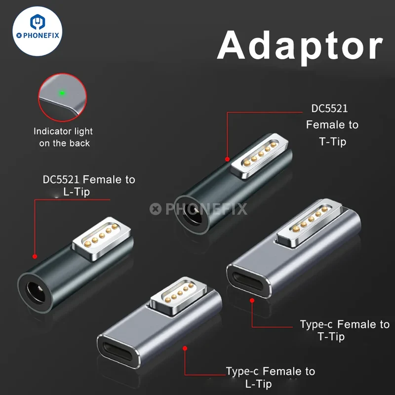Adaptateur convertisseur USB femelle type C vers Magsafe 1/2/3 pour MacBook