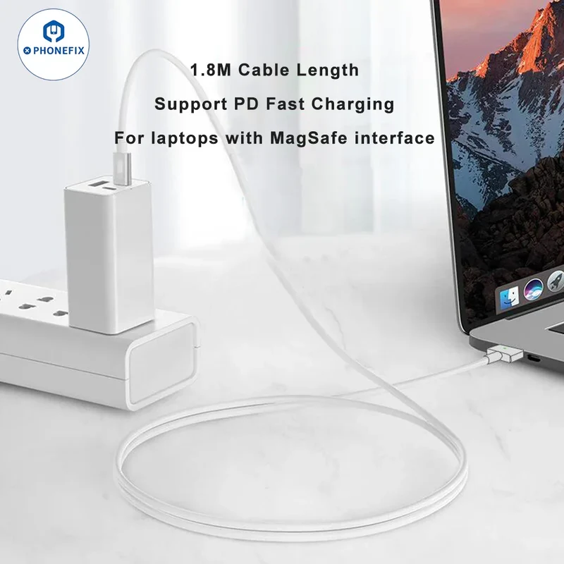 Câble de charge rapide Type-C vers Magsafe 2 PD pour iPhone et MacBook
