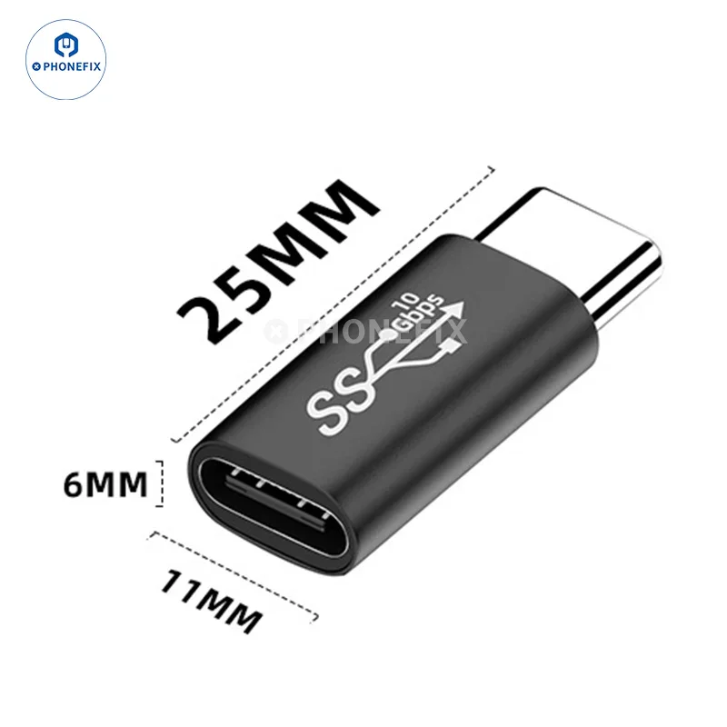 Adaptateur de transmission haute vitesse USB 3.0/3.1 de type C 10 Go pour iPhone