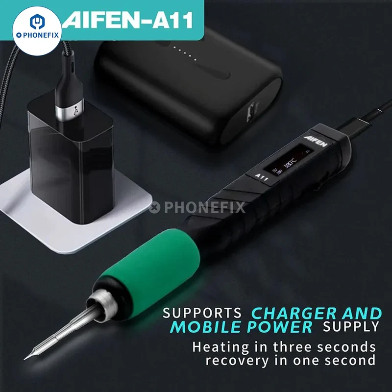 Fer à souder USB AIFEN A11 T210 avec écran numérique et poignée de soudage