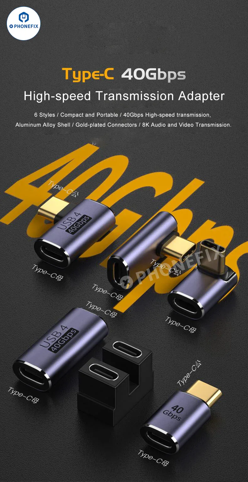 Adaptateur multifonction Type-C USB4 40 Gbit/s 8K60HZ