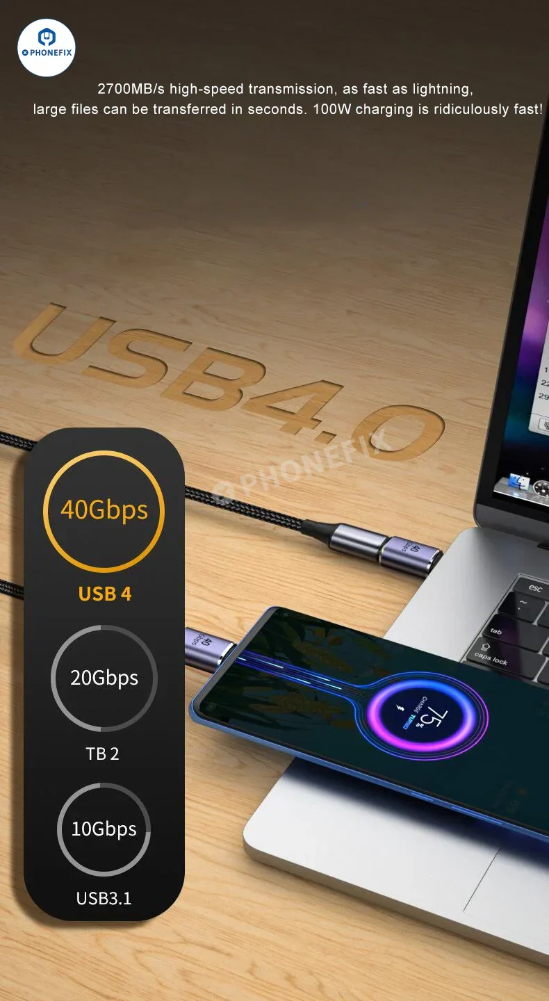 Adaptateur multifonction Type-C USB4 40 Gbit/s 8K60HZ
