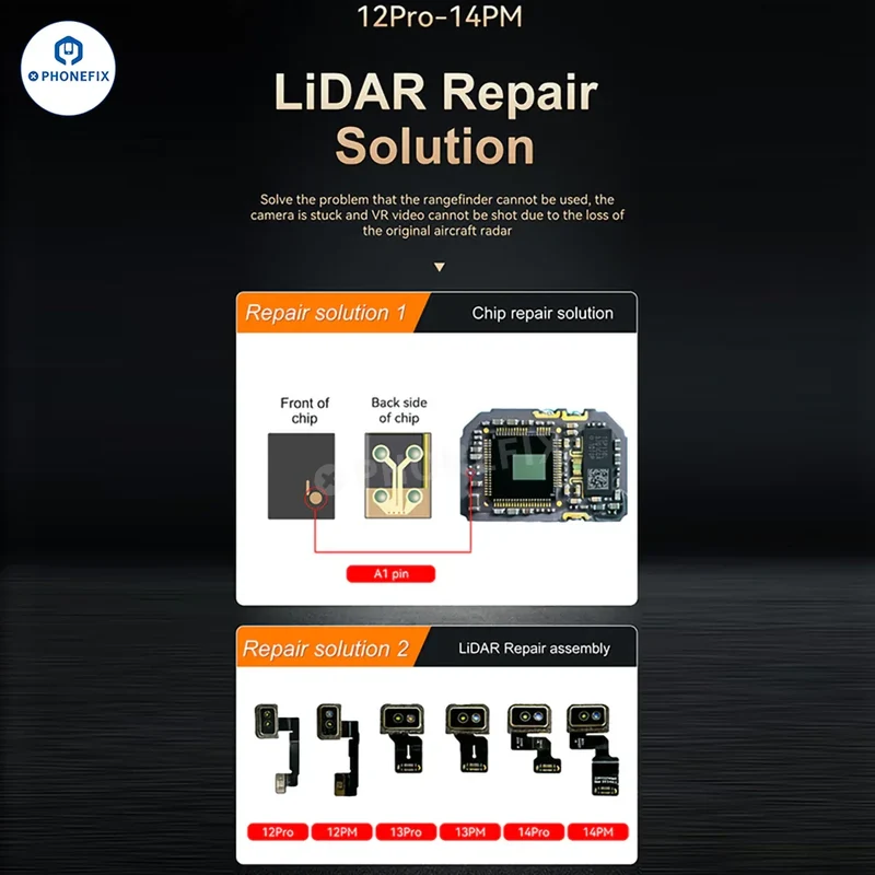 Puce de câble FPC de réparation laser LiDAR i2C pour iPhone 12-14 Pro Max