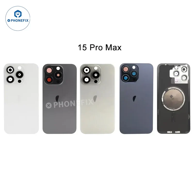 Coque arrière en verre avec aimant Magsafe pour iPhone 14-16 Pro Max