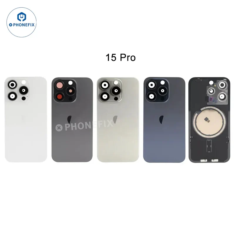 Coque arrière en verre avec aimant Magsafe pour iPhone 14-16 Pro Max