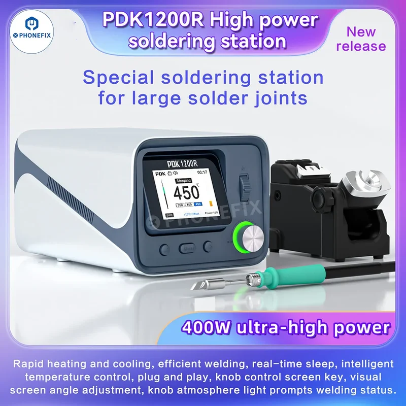 Station de soudage PDK1200R 400 W avec poignée T470 et pointes de fer C470