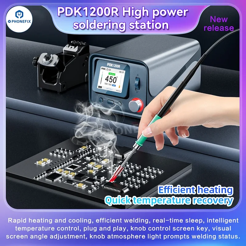 Station de soudage PDK1200R 400 W avec poignée T470 et pointes de fer C470