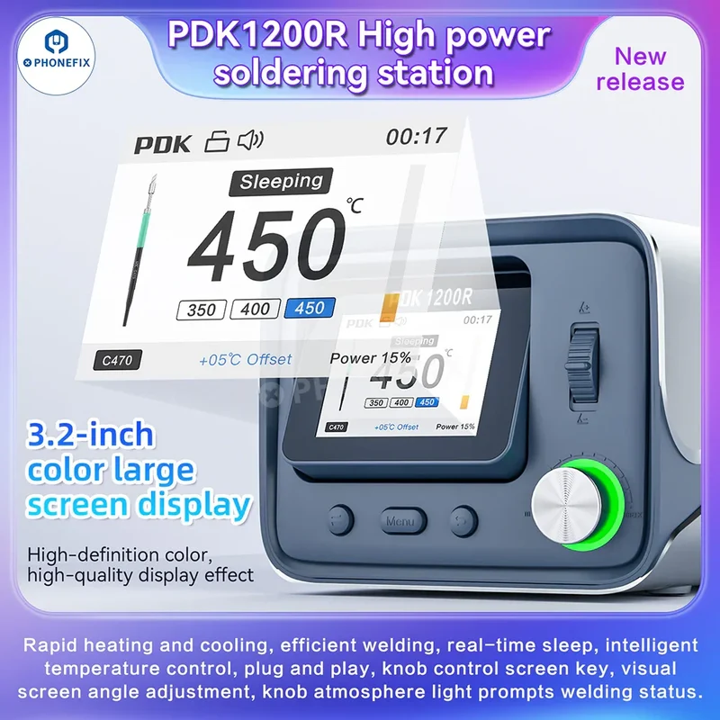Station de soudage PDK1200R 400 W avec poignée T470 et pointes de fer C470