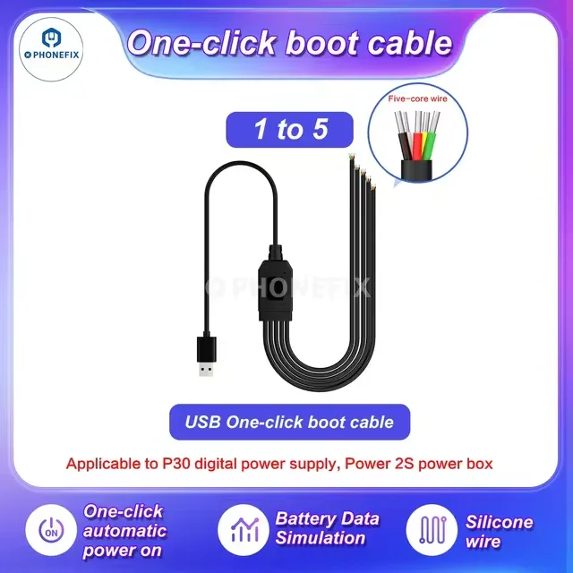 Câble d'alimentation en un clic i2C Boot Box pour iPhone et Android