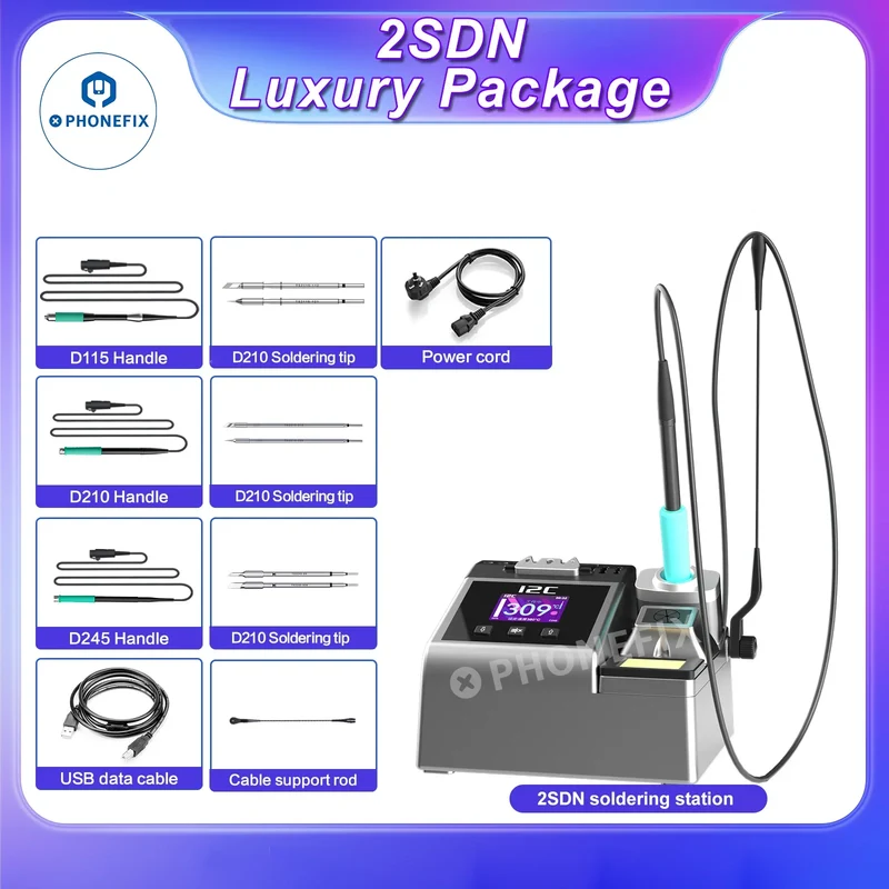Station de soudage i180C 110SDN 250 W 2-2 V avec poignée T115 T210 T245