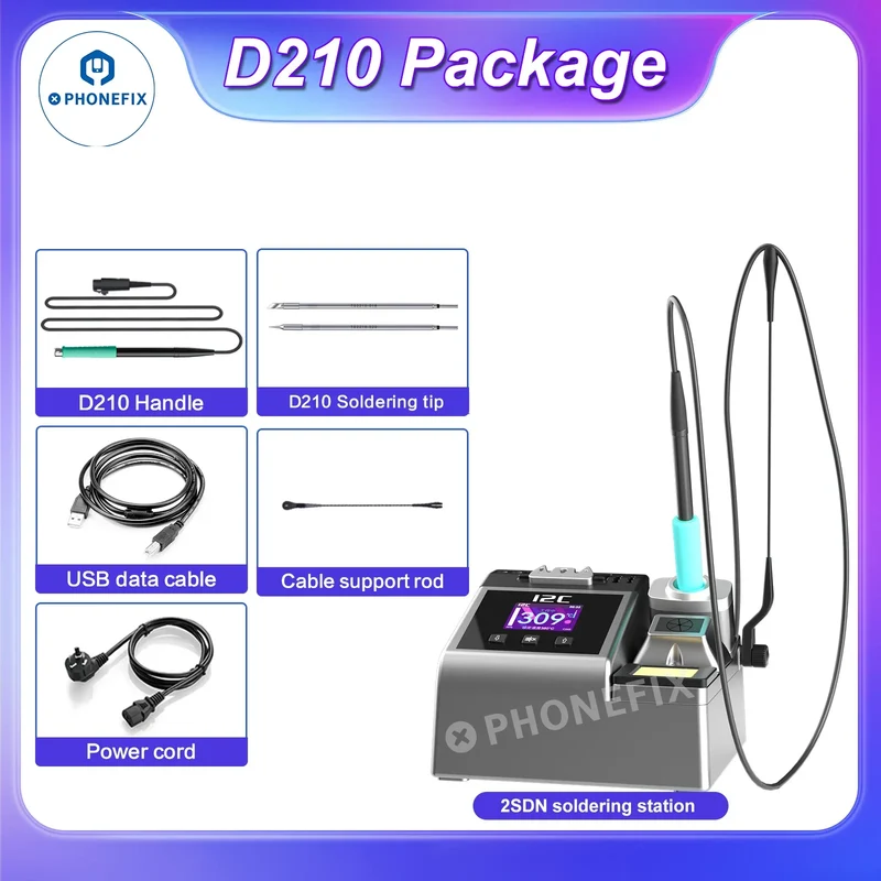 Station de soudage i180C 110SDN 250 W 2-2 V avec poignée T115 T210 T245