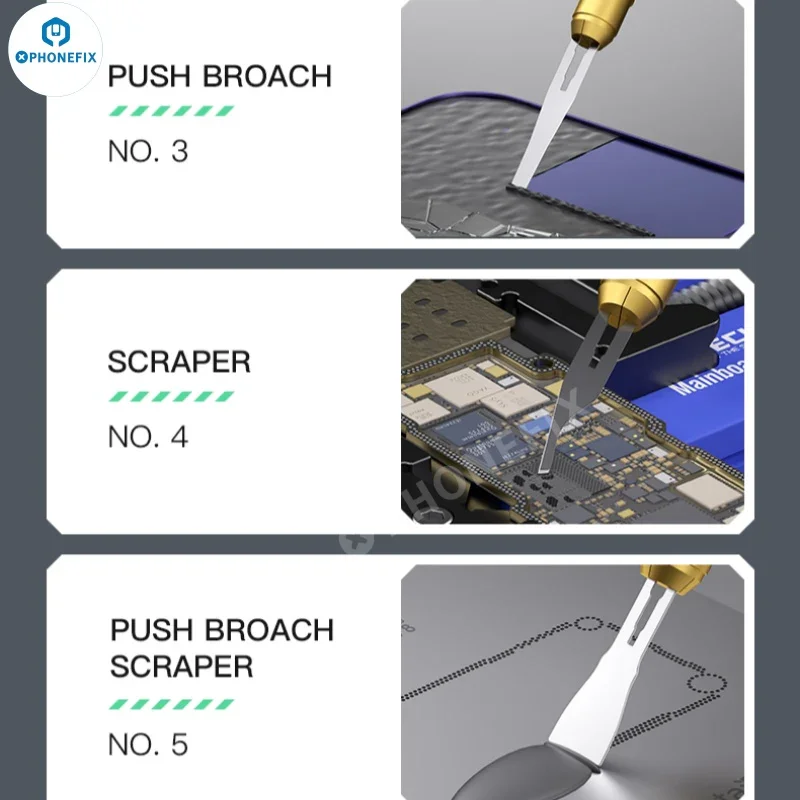 Jeu de lames de dégommage Mechanic 008, outil de réparation de circuits imprimés de téléphone