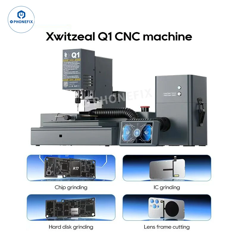 Xwitzeal Q1 Machine de meulage de puces de circuits imprimés pour appareils photo et téléphones CNC