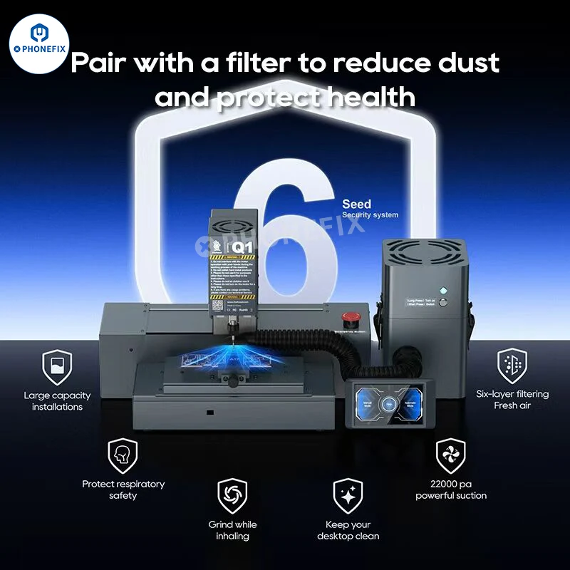 Xwitzeal Q1 Machine de meulage de puces de circuits imprimés pour appareils photo et téléphones CNC