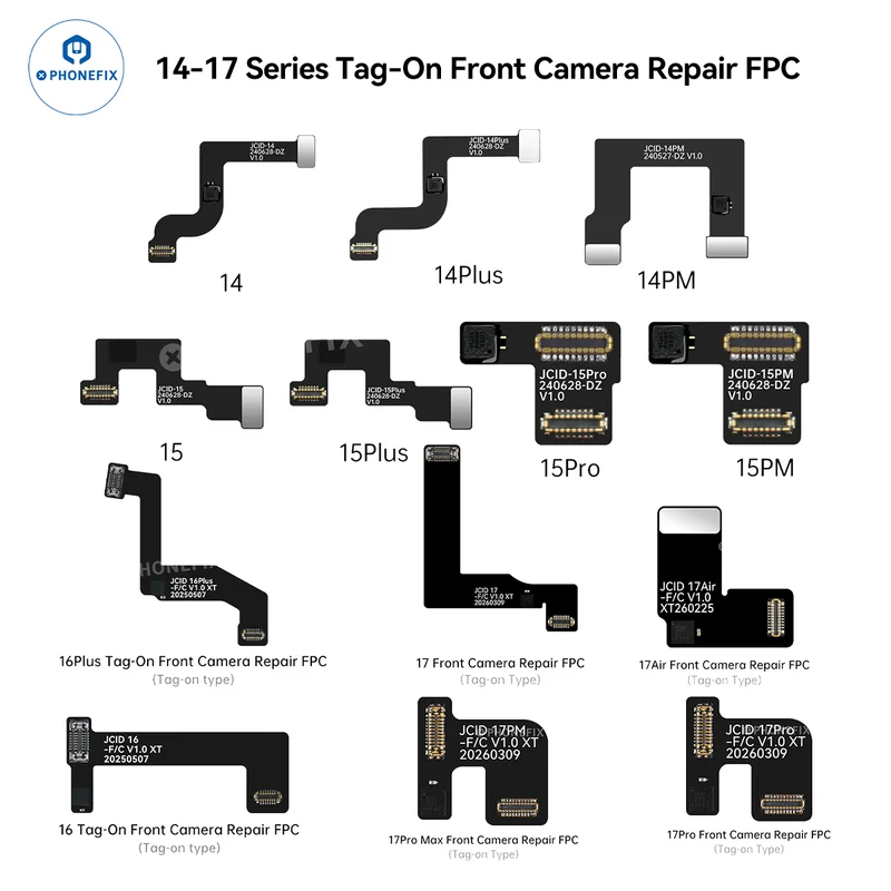 Câble de réparation de caméra avant JCID Tag-on pour iPhone 14-17 Pro Max