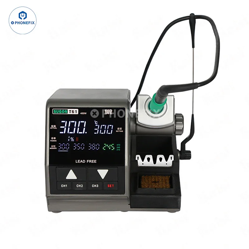 Station de soudage Sugon T61 400 W avec poignées T210 T470 et pointes C470