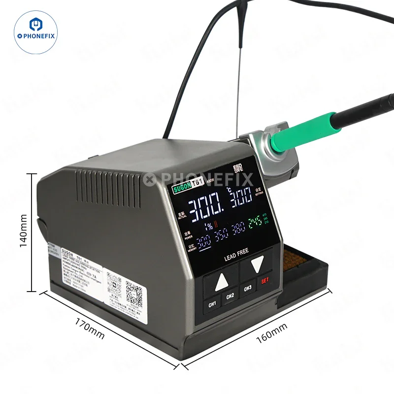 Station de soudage Sugon T61 400 W avec poignées T210 T470 et pointes C470
