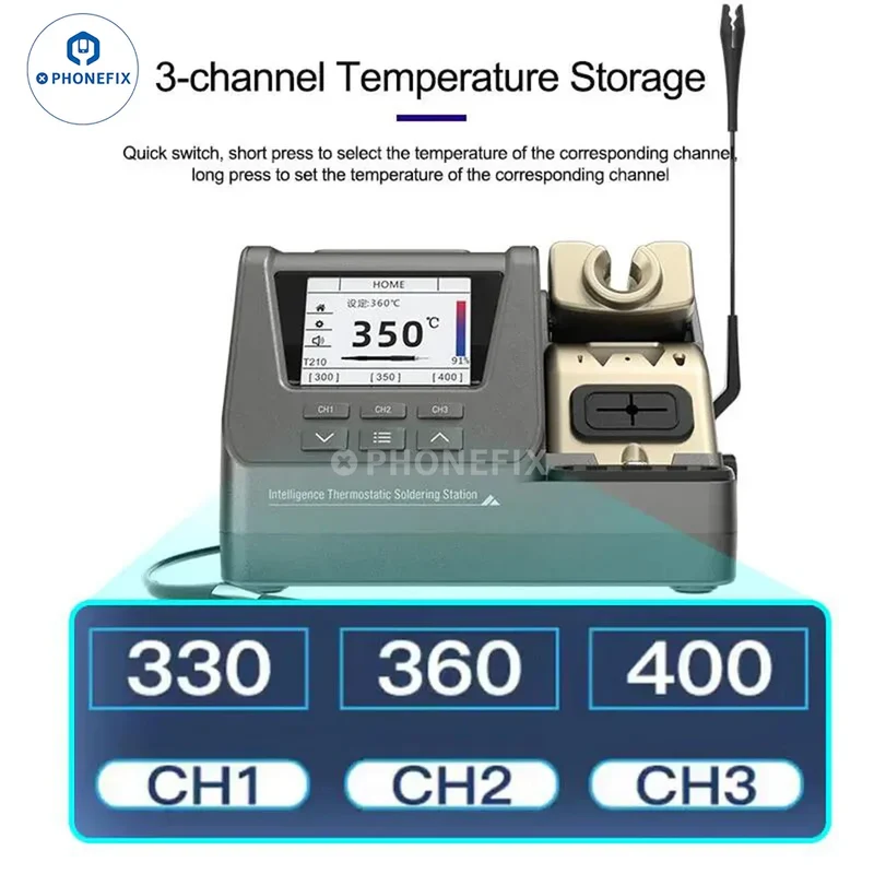 Station de soudage intelligente 3 en 3 GVM H1 avec poignées T210 T115 T245