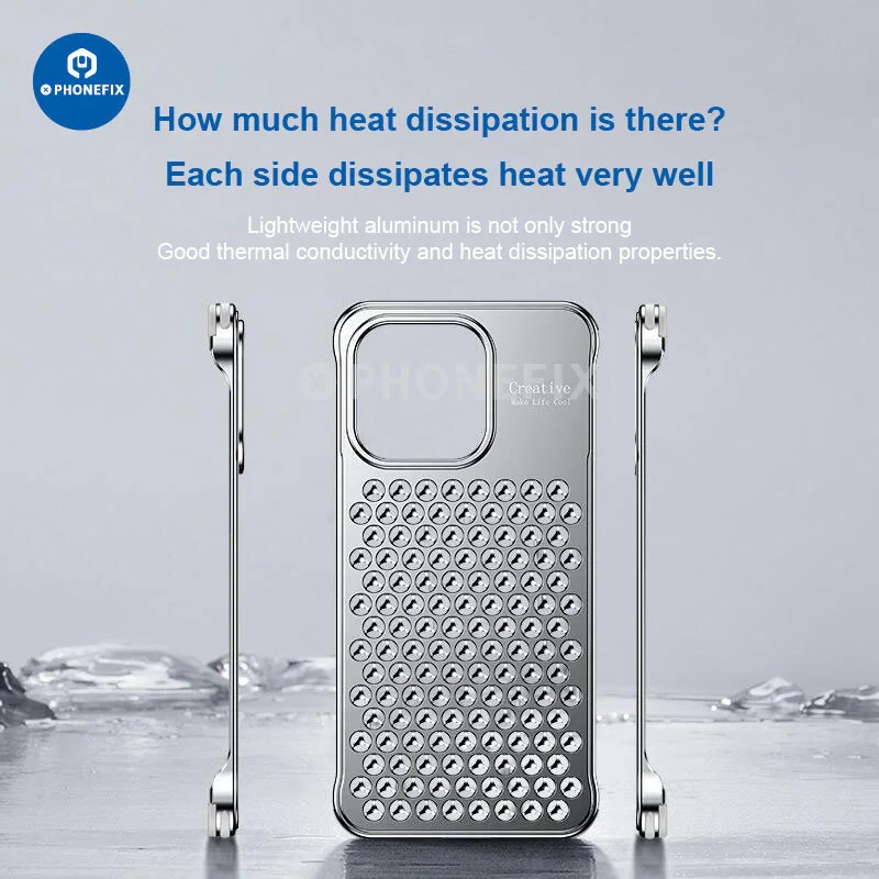 Coque de téléphone en alliage d'aluminium à dissipation thermique pour iPhone 14 et 15