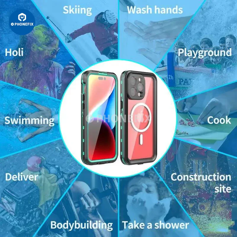 Coque de protection intégrale étanche pour iPhone 15