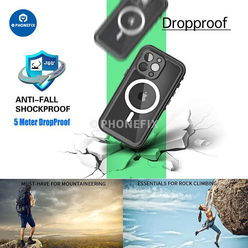 Coque de protection intégrale étanche pour iPhone 15