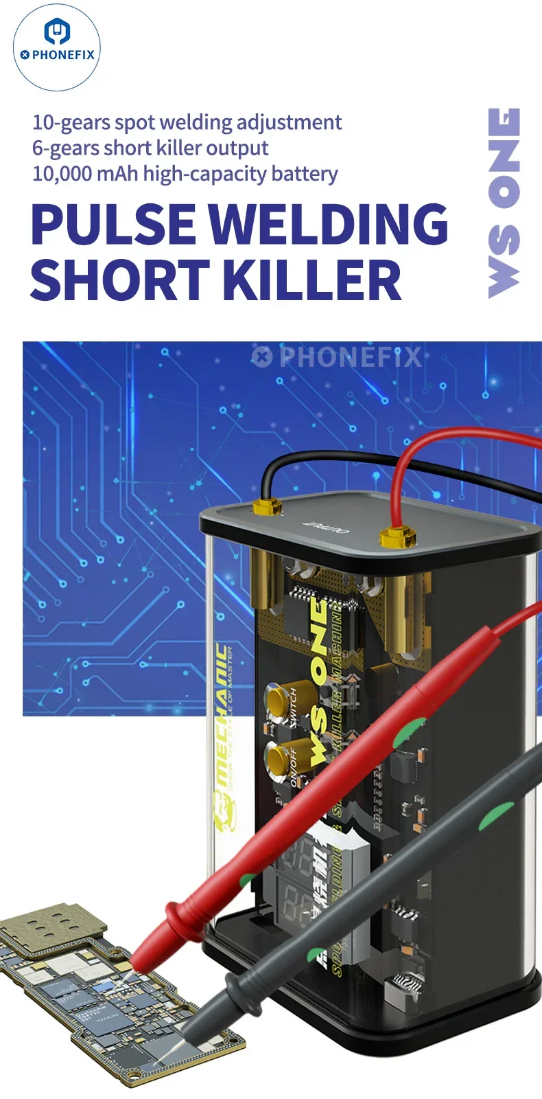Outil de brûlage pour machine de soudage par points WS ONE Short Killer
