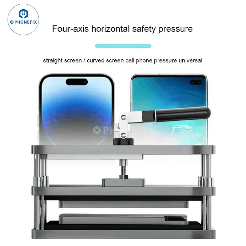 Moule rotatif de maintien de pression pour coque arrière d'écran de téléphone TBK 201A