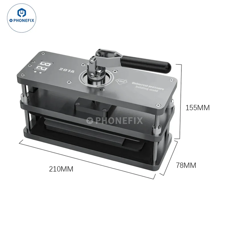Moule rotatif de maintien de pression pour coque arrière d'écran de téléphone TBK 201A