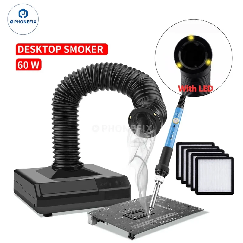 Extracteur de fumées de soudure haut de gamme | Absorbeur de fumée compact de bureau