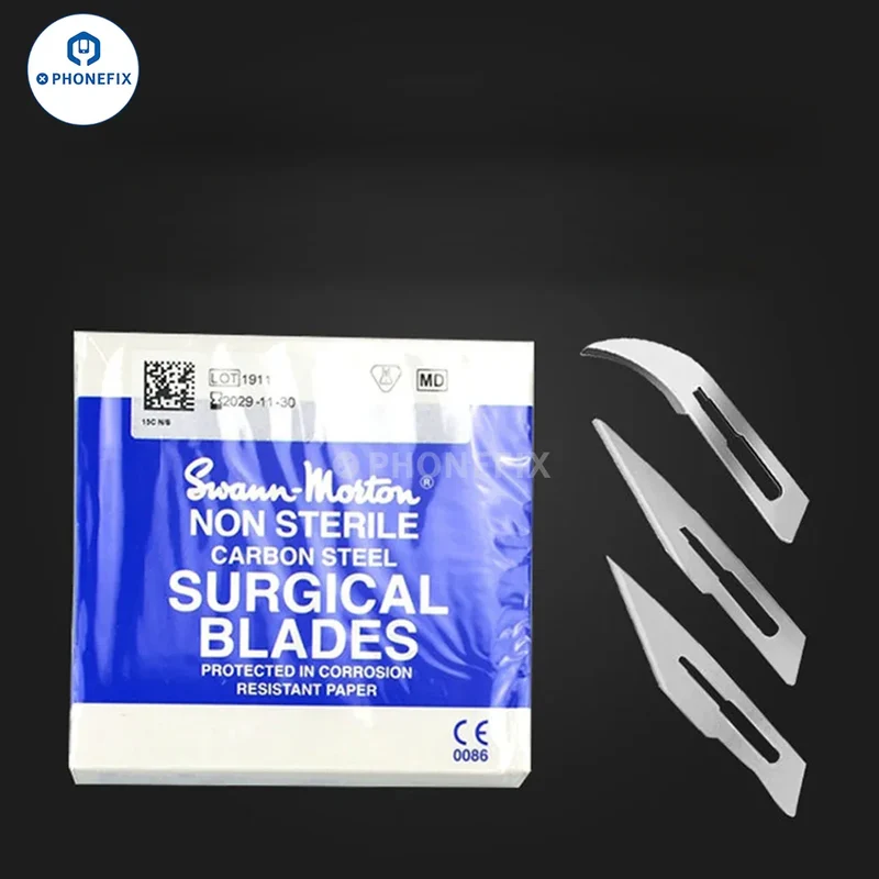 Lames de scalpel chirurgical en acier au carbone Swann Morton
