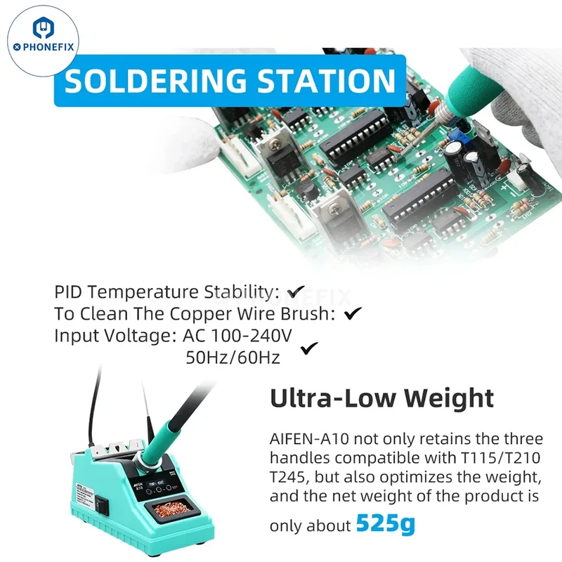 Station de soudage AIFEN A10 avec pointes de fer C210 C245 C115