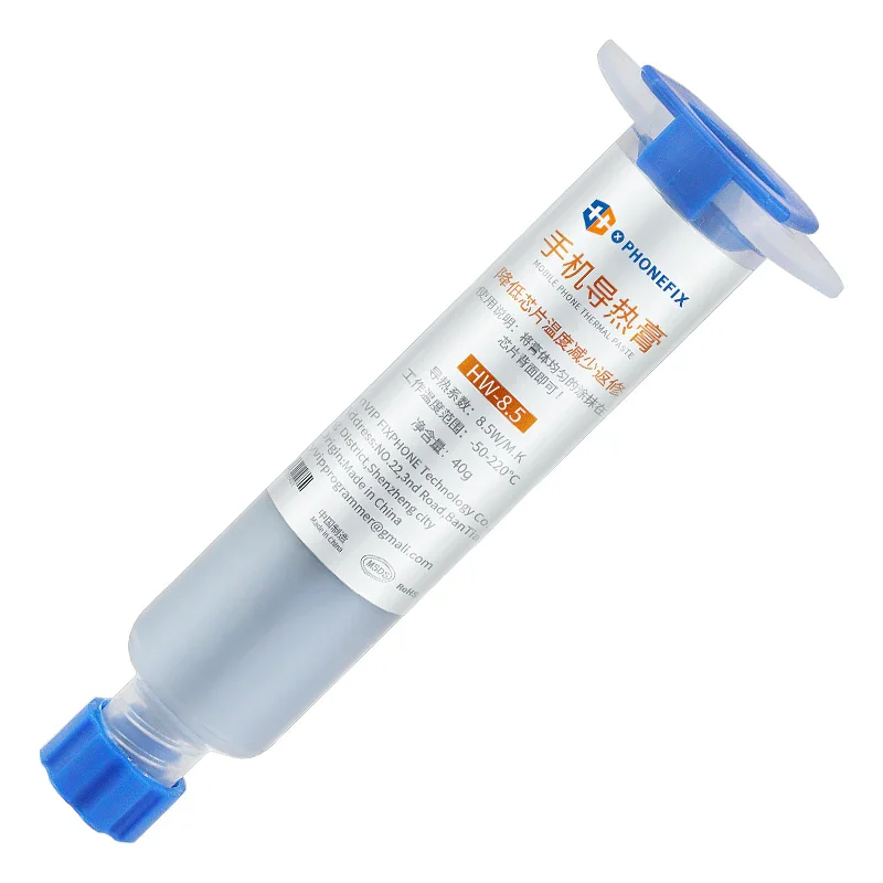 PHONEFIX Pâte thermique pour puce, téléphone, ordinateur portable, CPU, dissipateur thermique, graisse
