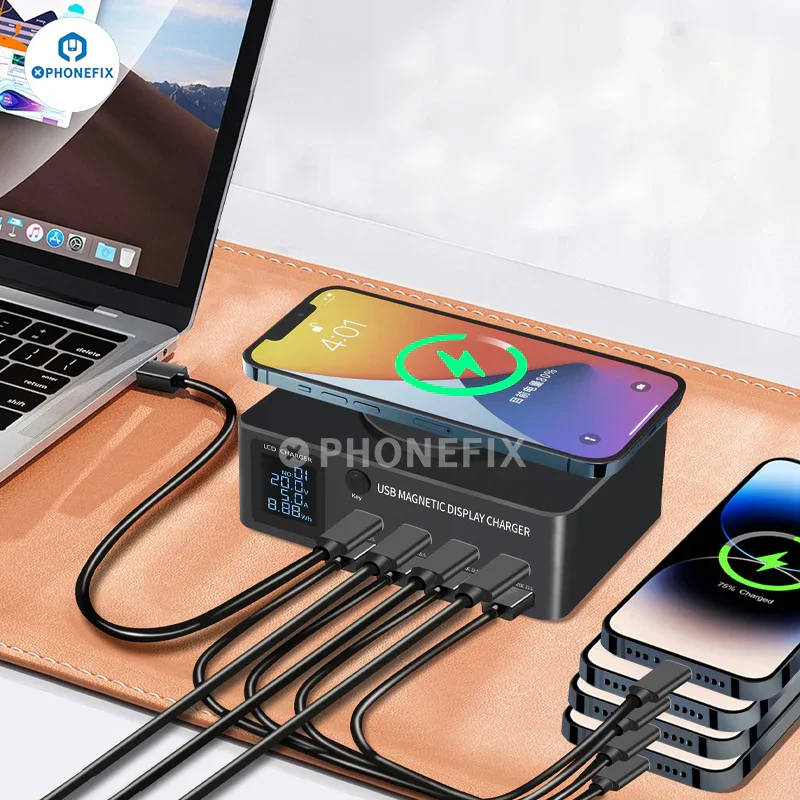 Chargeur USB Type-C PD 140 W i-Charger avec support magnétique sans fil