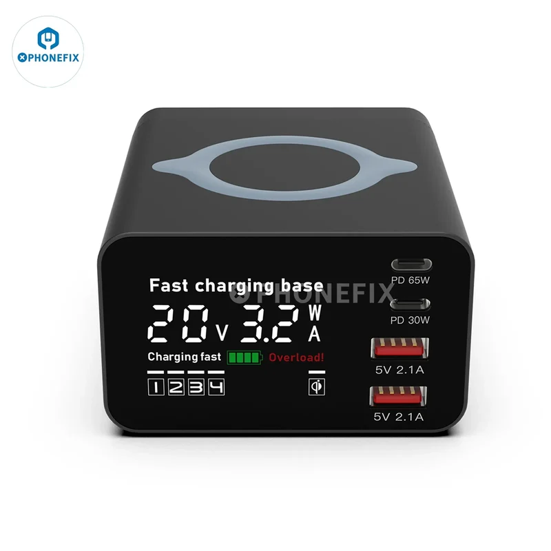 Station de charge USB Type-C i-Desktop 110 W avec chargement sans fil