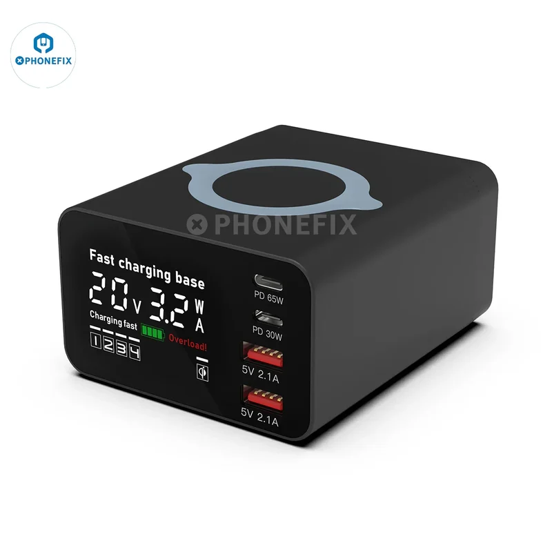 Station de charge USB Type-C i-Desktop 110 W avec chargement sans fil
