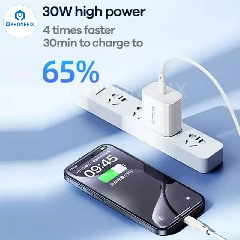Chargeur rapide Remax 30 W PD+QC, adaptateur de charge Type-C