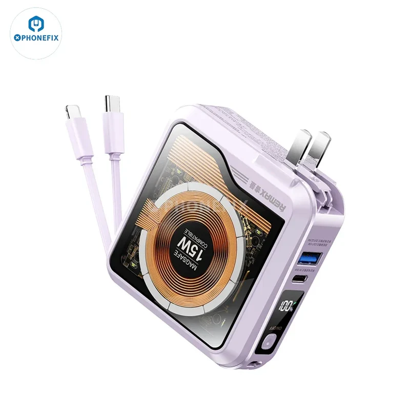 Batterie externe portable magnétique sans fil à chargement rapide Remax
