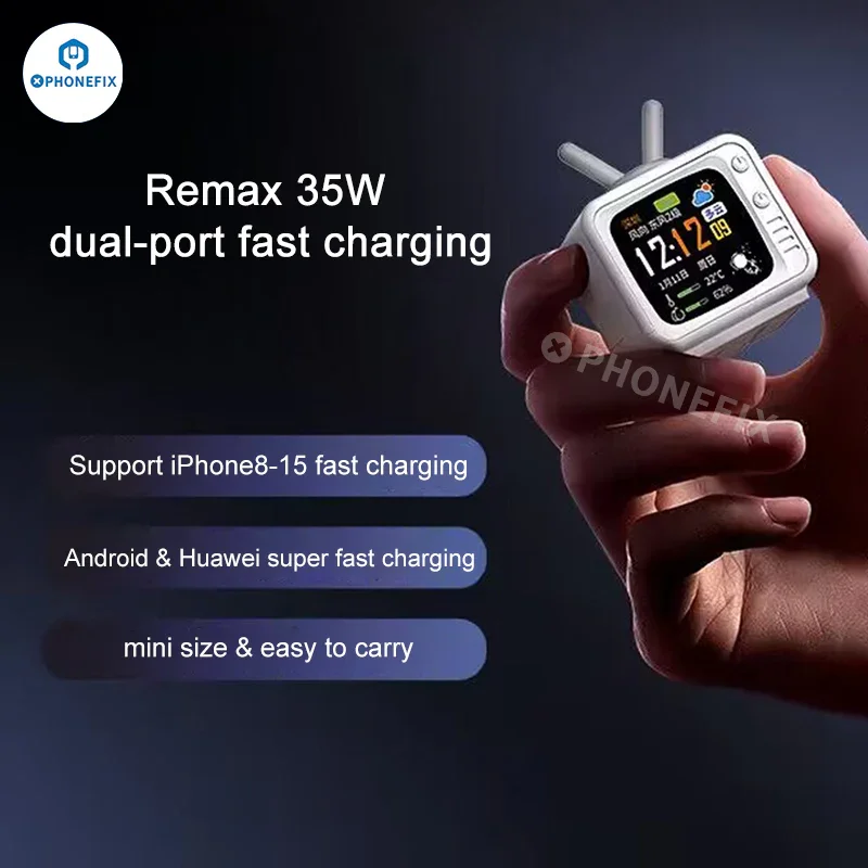 Téléviseur intelligent Remax Panda 35 W GaN double port PD charge rapide